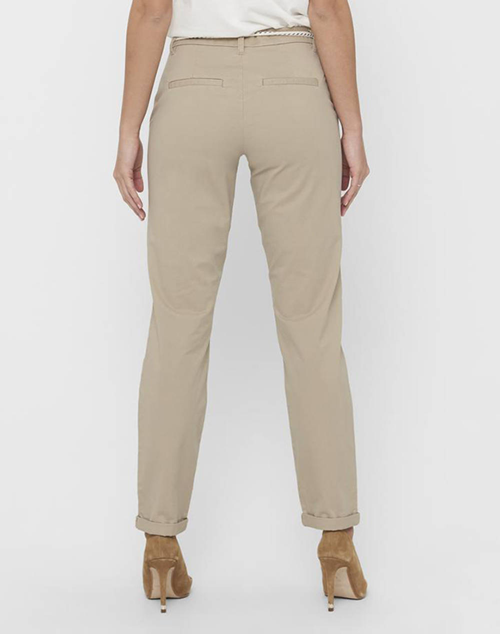 ONLY ONLBIANA MW COTTON BELT CHINO PNT NOOS 15218519-Humus Biege φωτογραφία