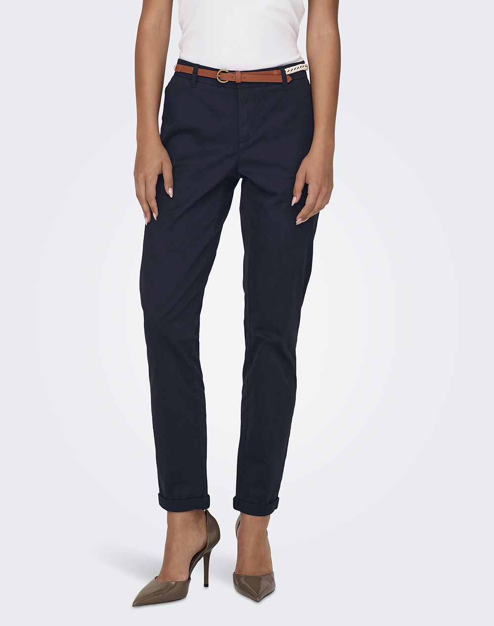ONLY ONLBIANA MW COTTON BELT CHINO PNT NOOS 15218519-Night Sky DarkBlue