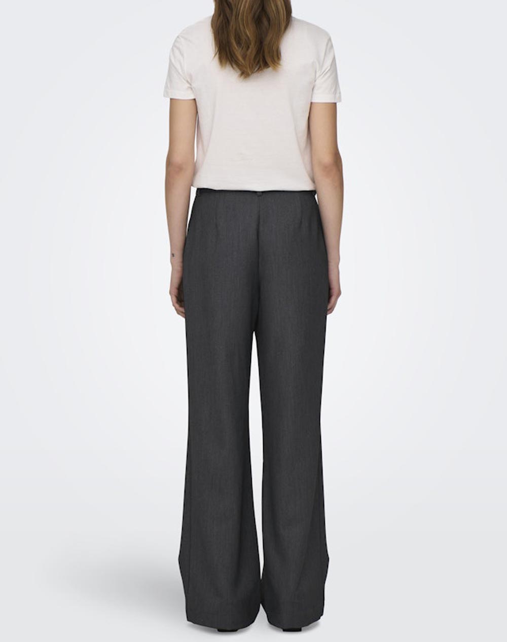 ONLY ONLHATTIE HW PLEAT STR PANT TLR NOOS 15304707-Dark Grey Melange DarkGray φωτογραφία
