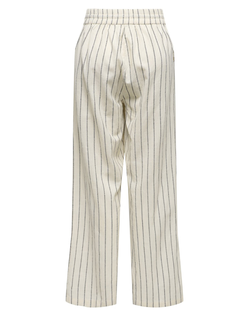 ONLY ONLY ONLTIZANA STRIPE LOOSE PANTS WVN NOOS 15372619-Silver LiningBLACK STRIPES Biege - 2
