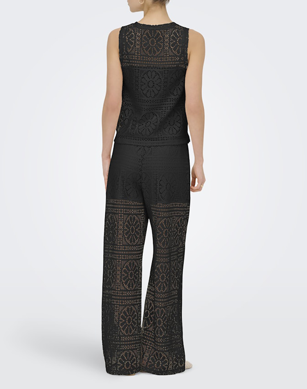 ONLY ONLLIAN LACE WIDE PANTS JRS NOOS 15372107-BLACK Black φωτογραφία