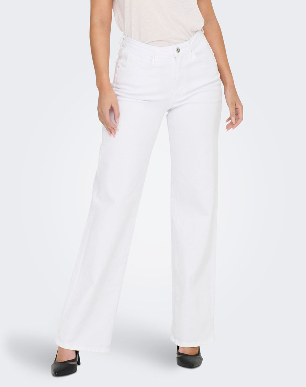 ONLY ONLJUICY HW WIDE LEG DNM REA NOOS 15288219-WHITE White 0410AONLY2010115_10429