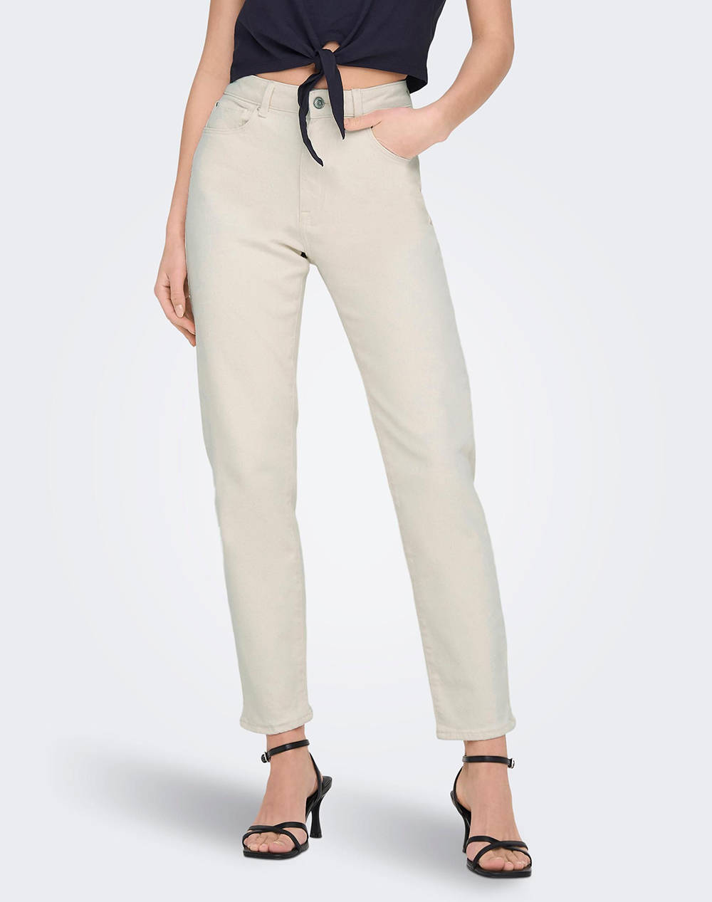 ONLY ONLEMILY STRETCH HW ST AK DNM CRO790NOOS 15292435-ECRU Ecru