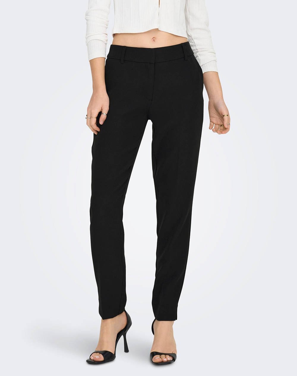 ONLY ONLVERONICA-ELLY LIFE HW PANT TLR NOOS 15291514-BLACK Black