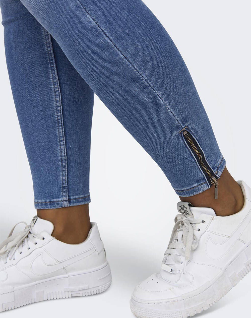 Only Onlkendell Reg Sk Zip Ank Tai582 Noos 15278378-Light Medium Blue Denim Denimblue Γυναικεία ρούχα παντελόνια Jean 5P Cargo Politikos Shop 
