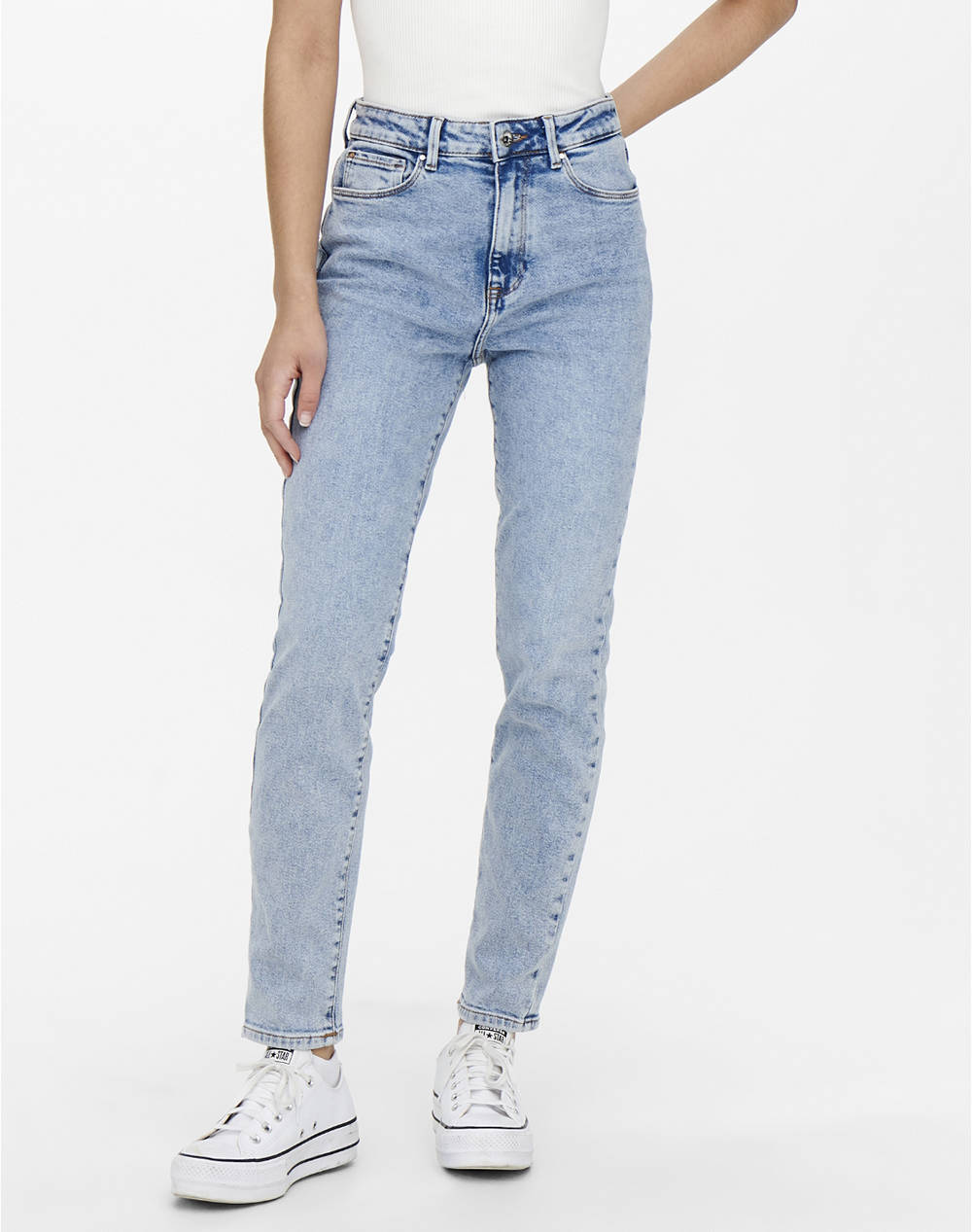 ONLY JAN ONLEMILY STRETCH HW ST AK DNM CRO789NOOS 15248715-Light Blue Denim JeanBlue