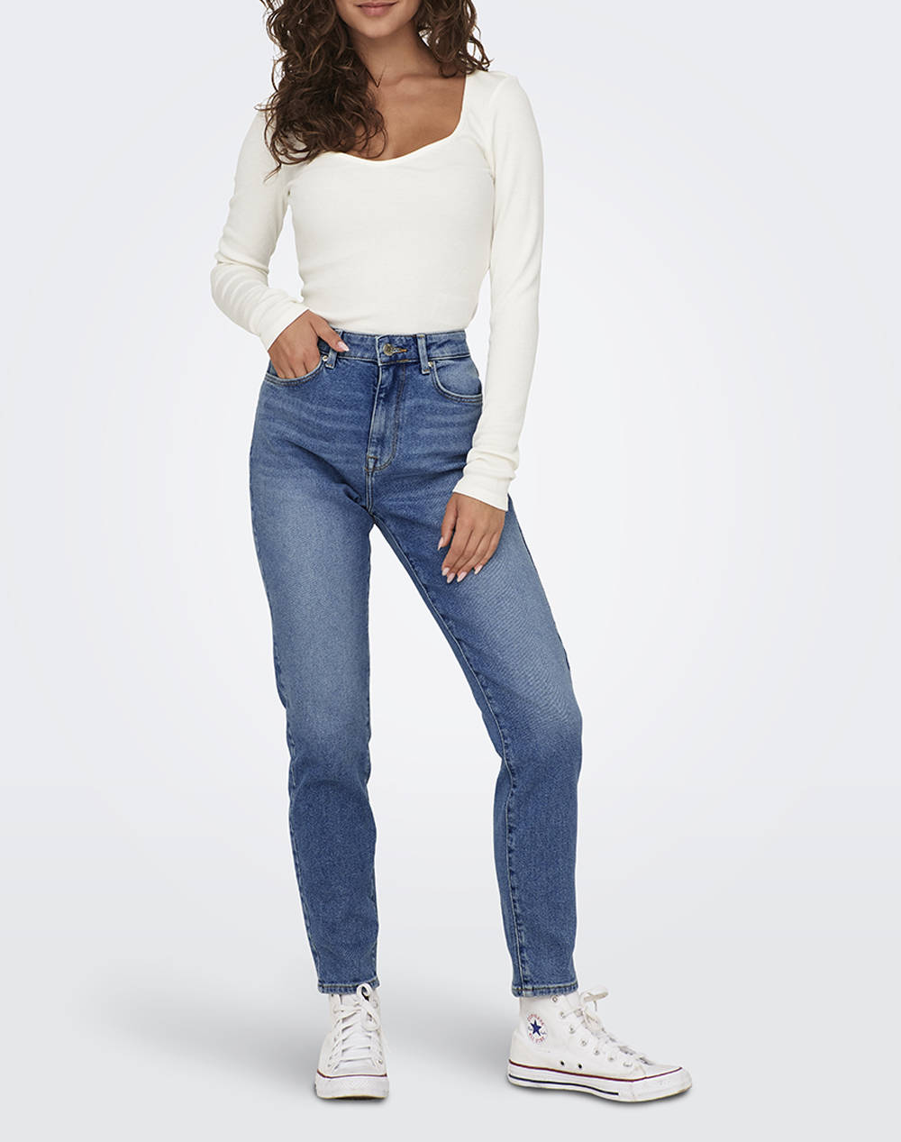 ONLY ONLEMILY STRETCH HW ST AK DNM CRO571NOOS 15283925-Medium Blue Denim DenimBlue φωτογραφία