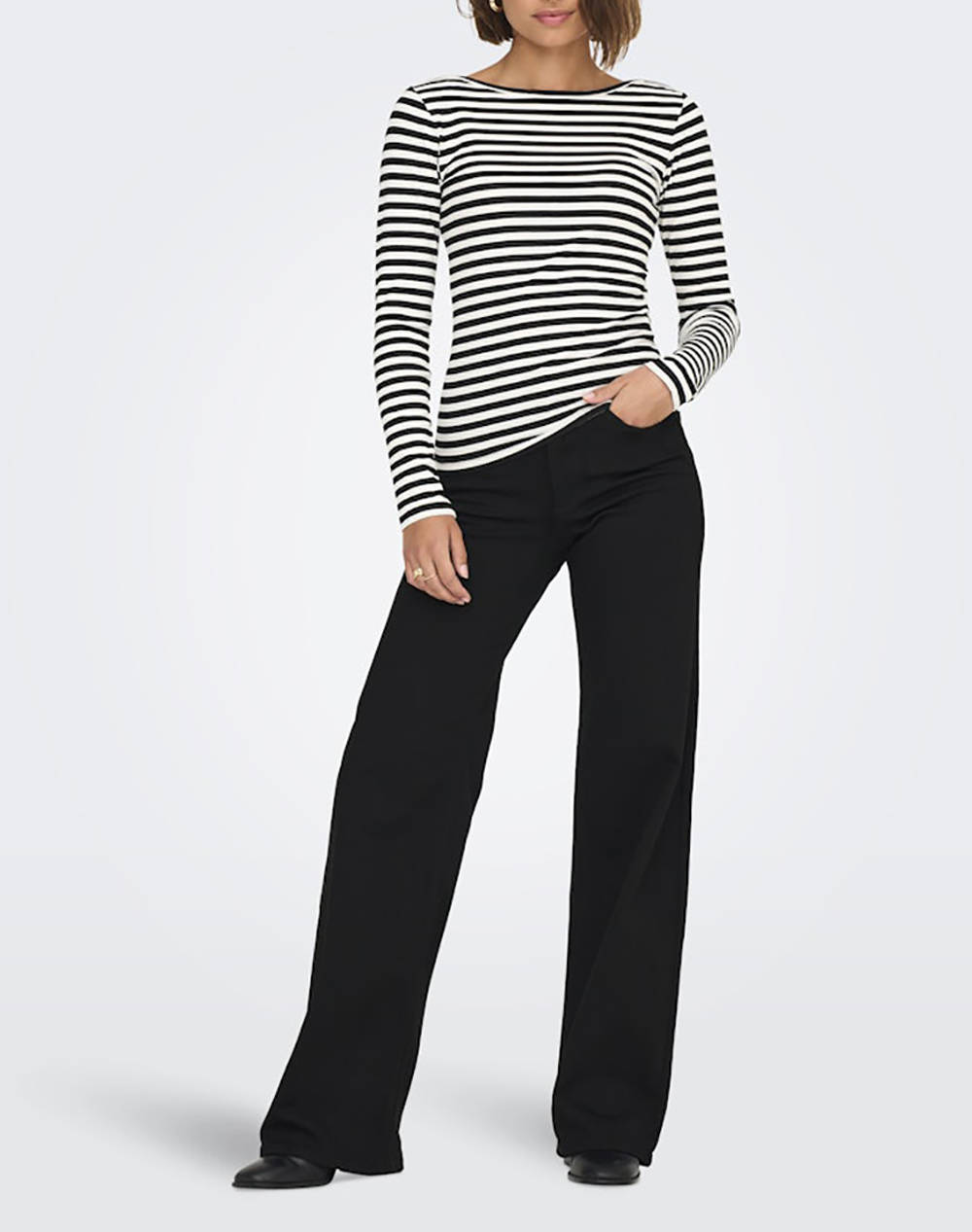 ONLY ONLMADISON BLUSH HW WIDE DNM SOO796 NOOS 15301338-Black Denim Black φωτογραφία