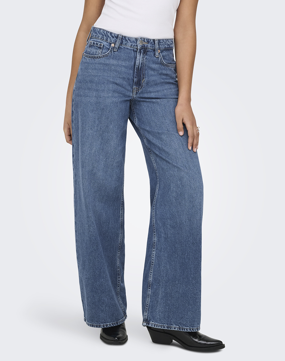 ONLY ONLSILKY SOFT HW WIDE DNM PIM233 NOOS 15369052-Medium Blue Denim DenimBlue