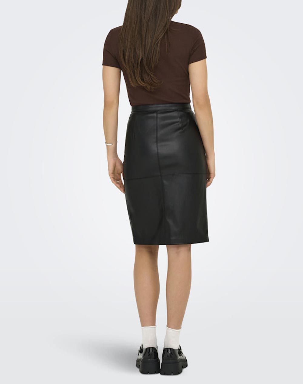 ONLY ONLY ONLOLINE FAUX LEATHER SKIRT OTW NOOS 15315998-BLACK Black - 2