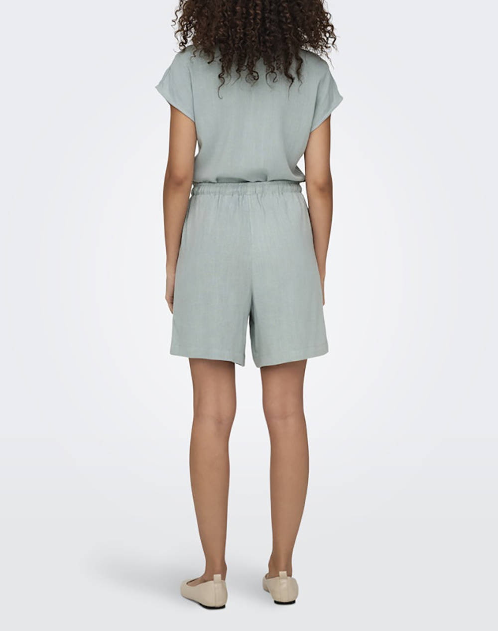 ONLY ONLSIESTA MW PULL-UP LIN BL SHORTS NOOS 15333032-Abyss Olive φωτογραφία