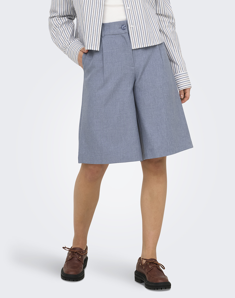 ONLY ONLLINDA HW MEL LONG SHORTS TLR NOOS 15351444-Vintage Indigo Indigo