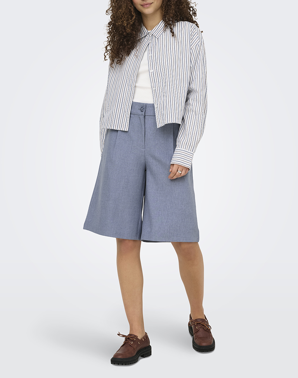 ONLY ONLY ONLLINDA HW MEL LONG SHORTS TLR NOOS 15351444-Vintage Indigo Indigo - 3