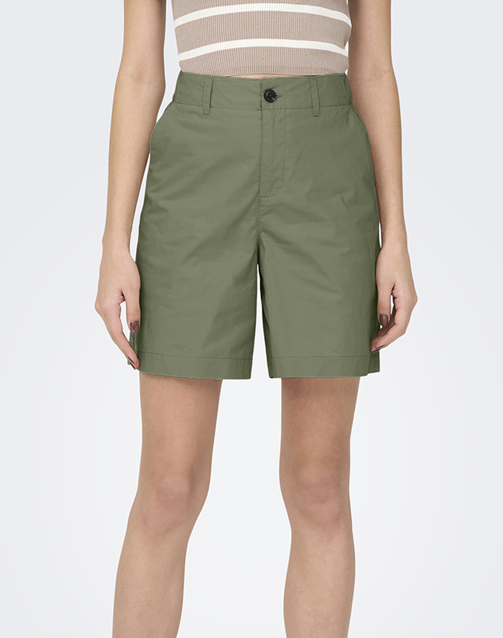 ONLY ONLZORA MW BERMUDA SHORTS PNT NOOS 15344538-Oil Green Green