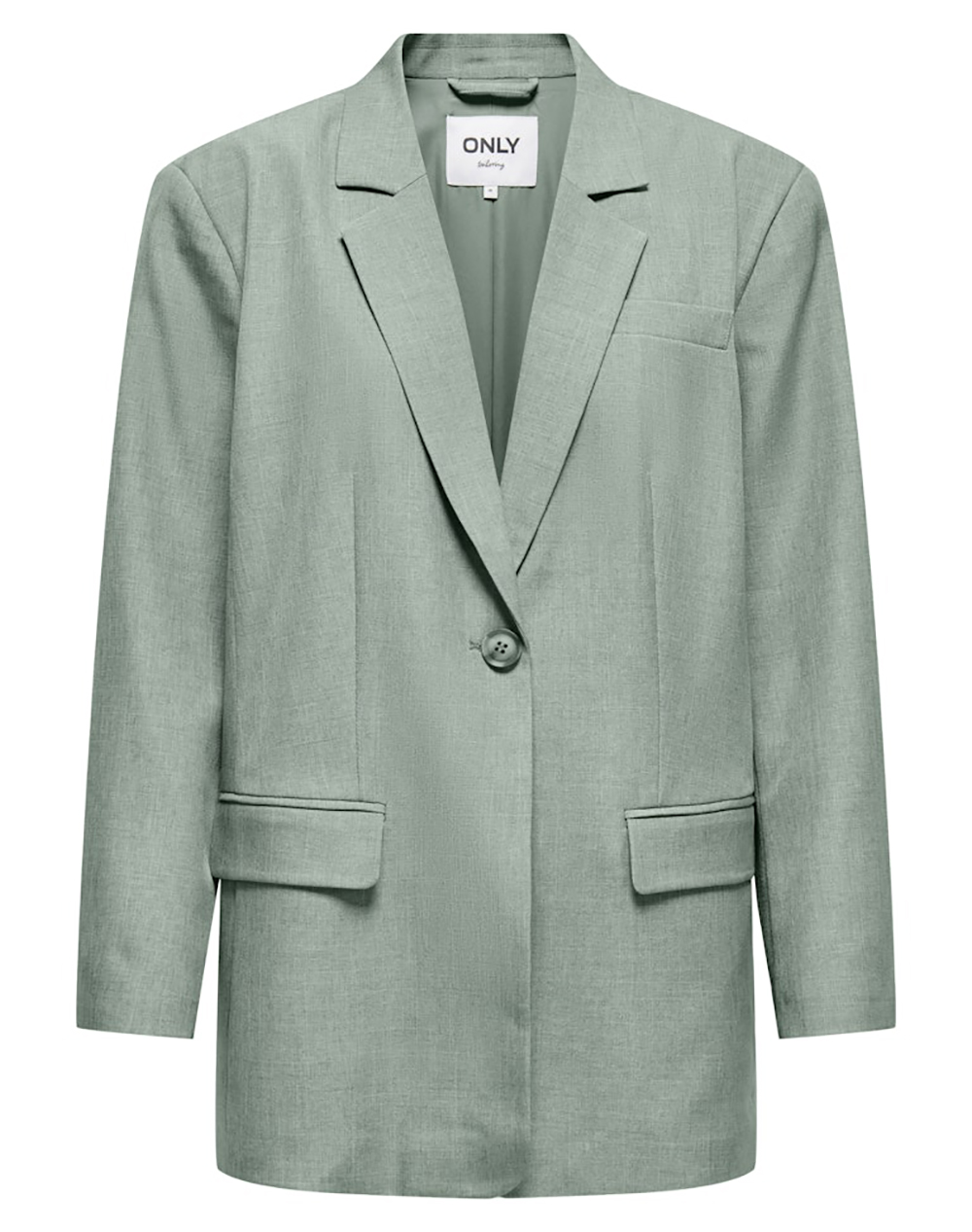 Only Onllinda Ls Boyfr Mel Blazer Tlr Noos 15328158-Lily Padmelange Green Γυναικεία ρούχα Πανωφορια Σακακια Politikos Shop Πολιτικός