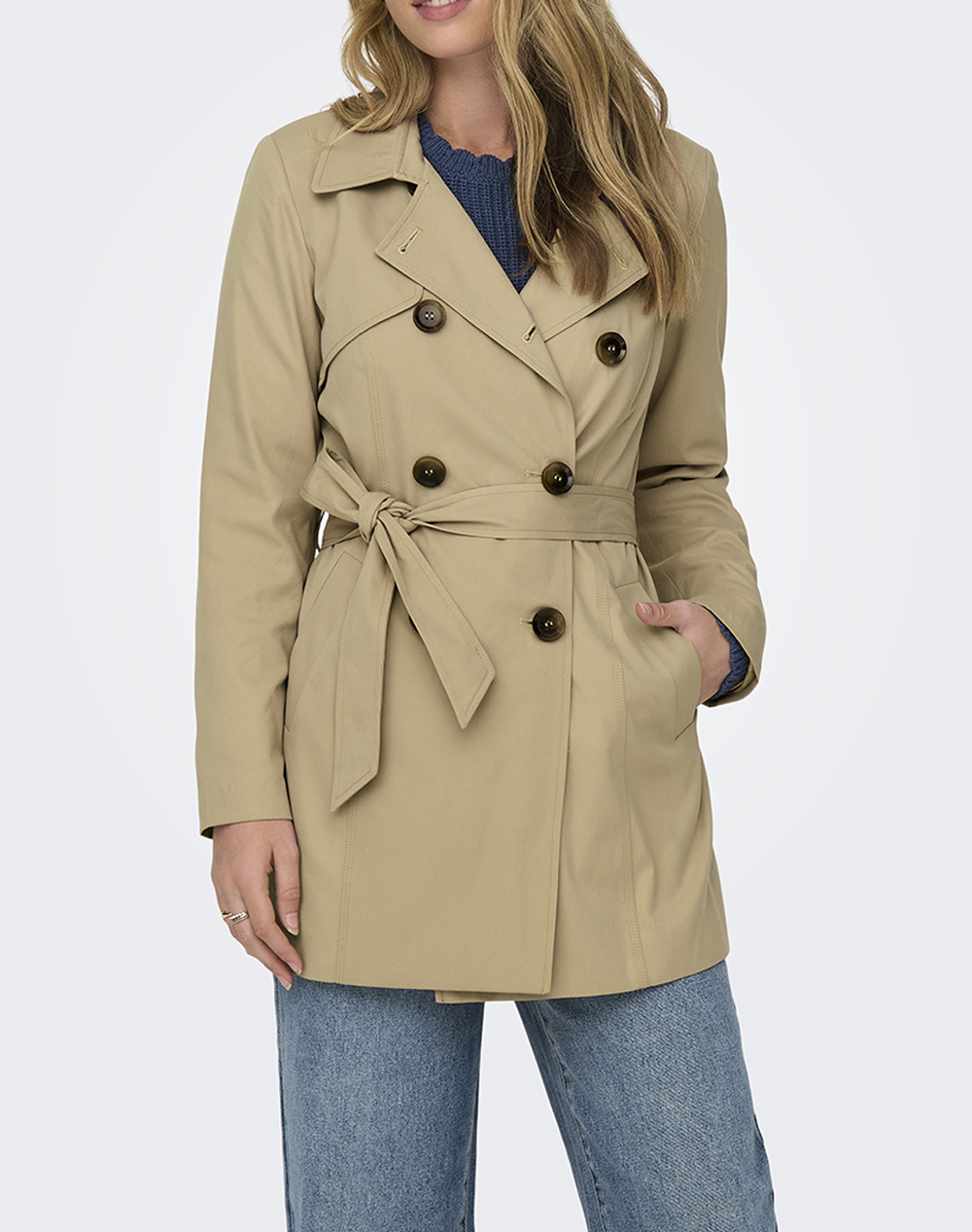 ONLY ONLVALERIE TRENCHCOAT OTW NOOS 15191821-Ginger Root Brown