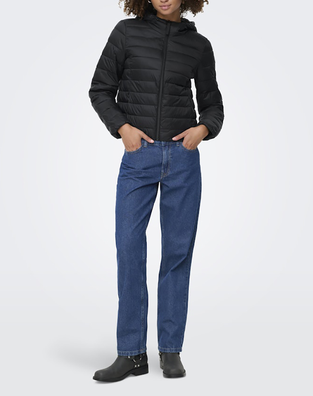 Only Onltahia Lw Quilted Hood Jkt Noos Otw 15352020-Black Black Γυναικεία ρούχα Πανωφορια μπουφάν Politikos Shop Πολιτικός
