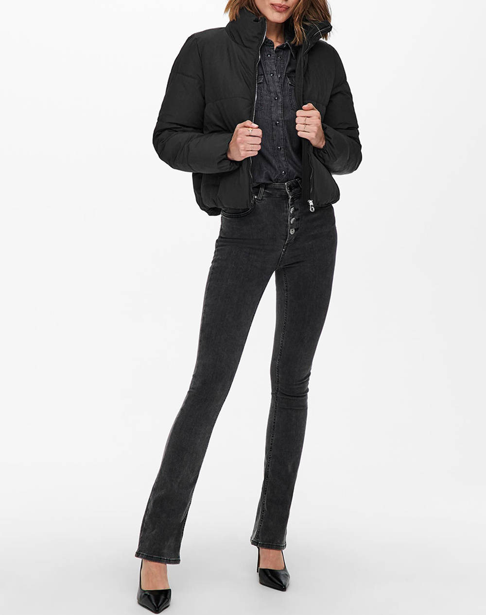 ONLY ONLDOLLY SHORT PUFFER JACKET OTW NOOS 15205371-BLACK Black φωτογραφία