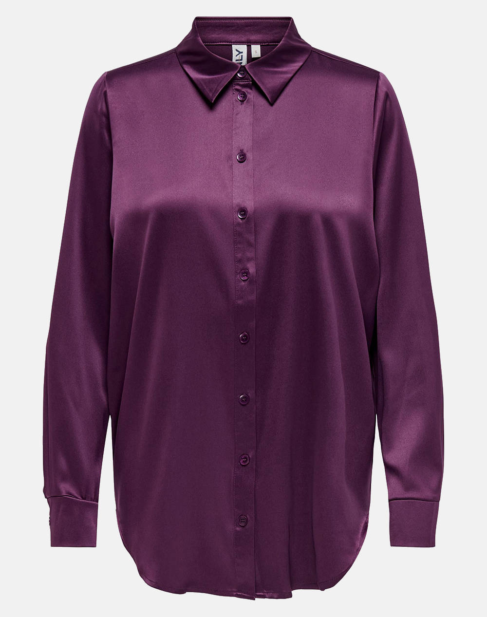 ONLY ONLVICTORIA SATIN SHIRT NOOSWVN 15279352-Italian Plum DarkPurple