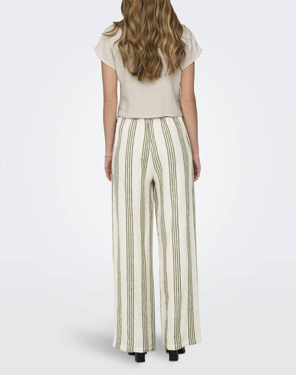 ONLY ONLSIESTA SS KNOT LIN BL SHIRT PNT NOOS 15322270-Moonbeam Biege φωτογραφία