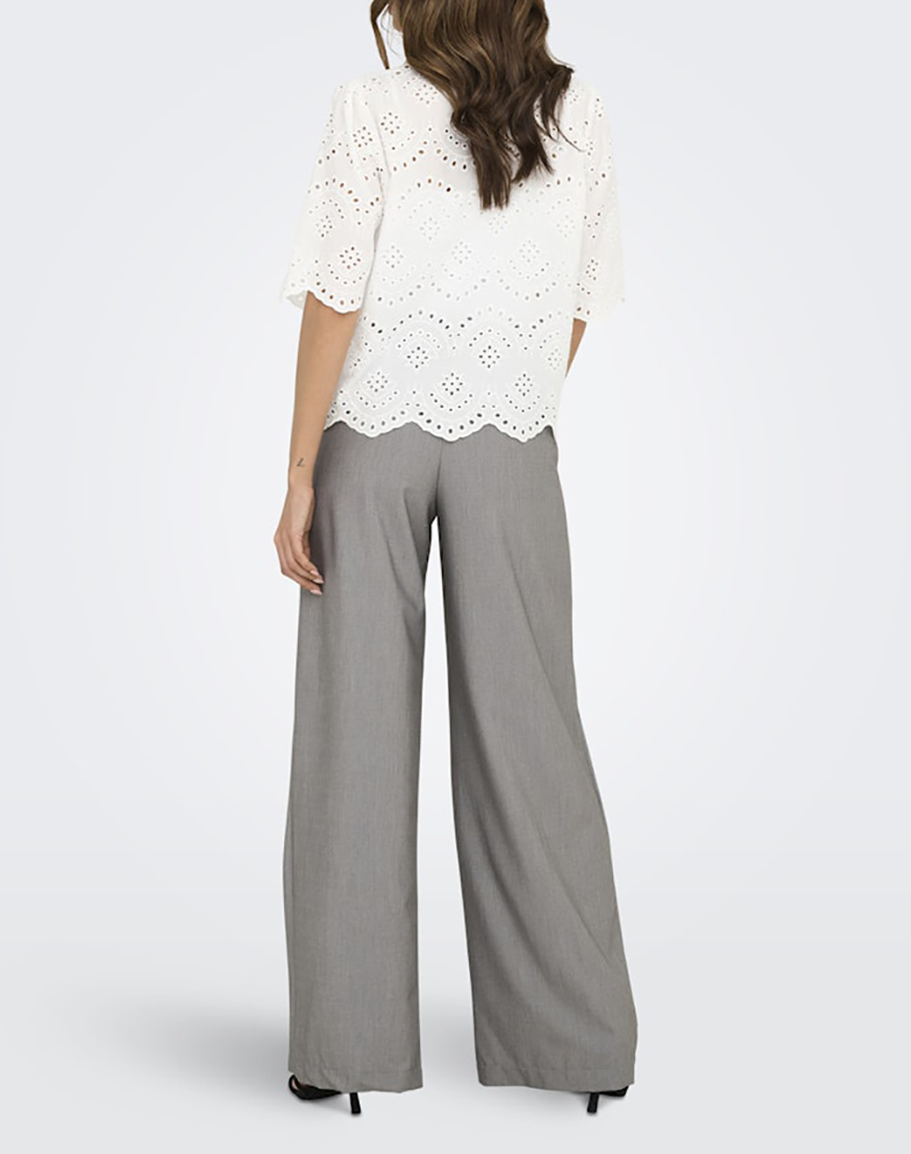 ONLY ONLY ONLVALAIS S/S SHIRT WVN NOOS 15351106-Cloud Dancer White - 2