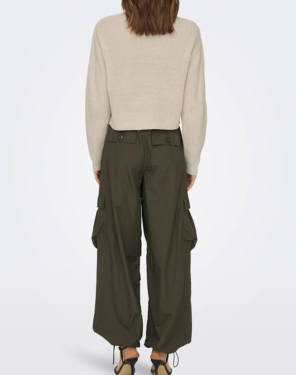 ONLY ONLY ONLMALAVI L/S CROPPED PULLOVER KNT NOOS 15284453-Pumice Stone Biege - 2