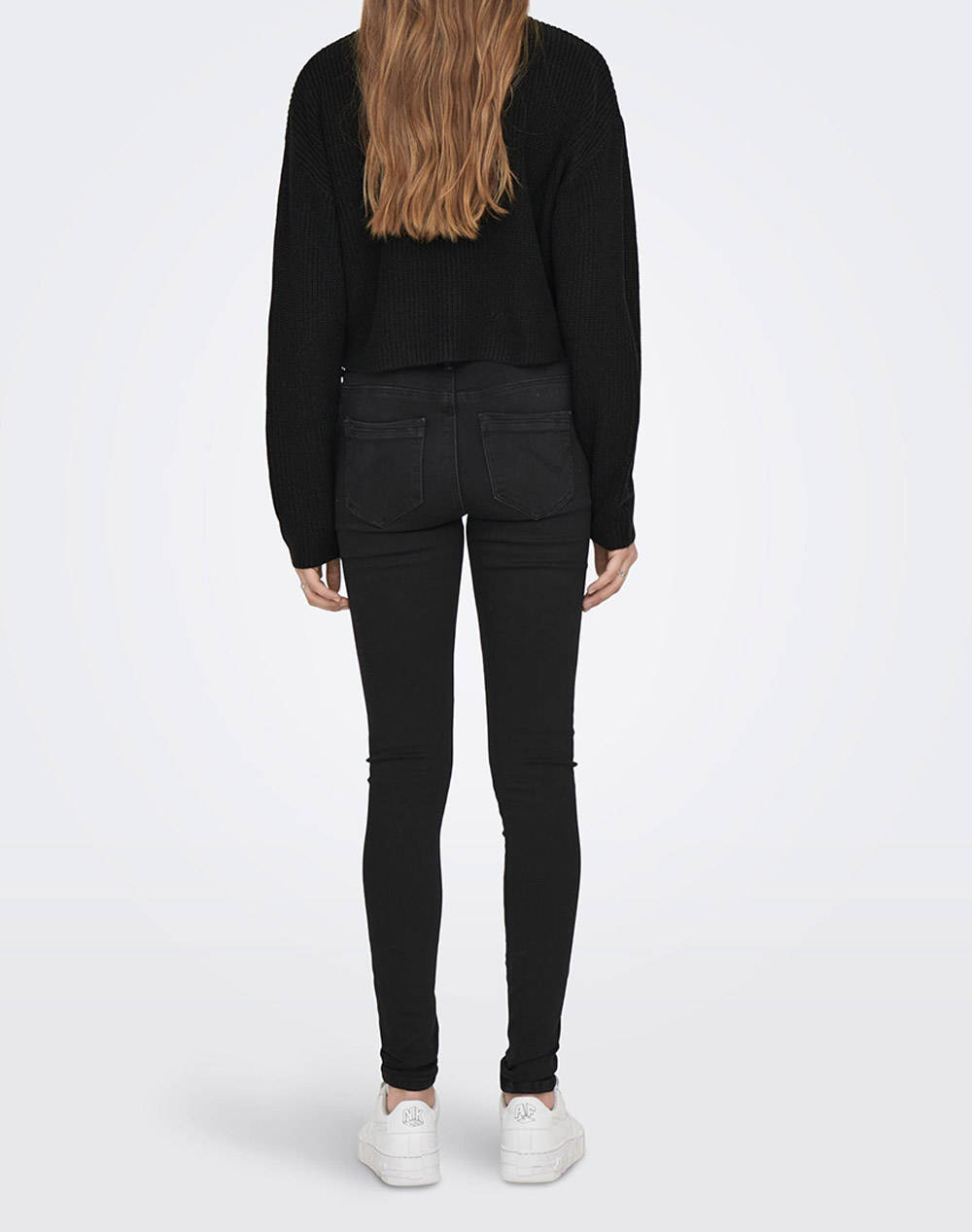 ONLY ONLY ONLMALAVI L/S CROPPED PULLOVER KNT NOOS 15284453-BLACK Black - 2