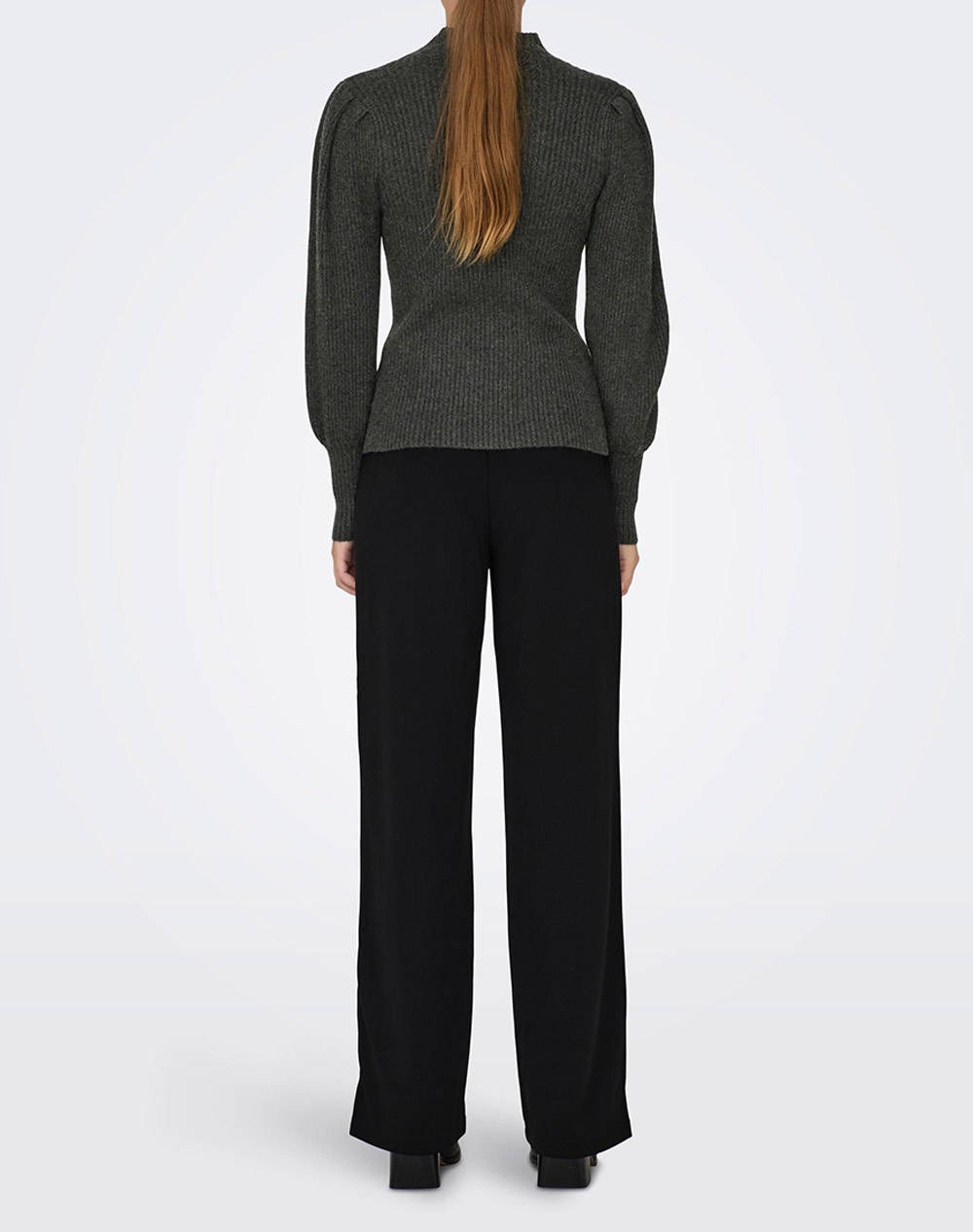 ONLY ONLY ONLKATIA L/S HIGHNECK PULLOVER KNT NOOS 15232494-Dark Grey Melange DarkGray - 2