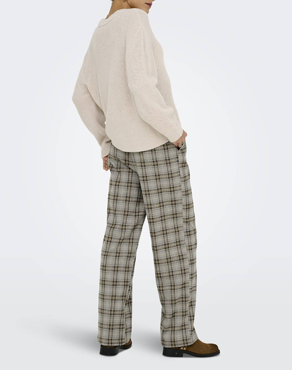 ONLY ONLMILOUZ LS RIB PULLOVER KNT NOOS 15361110-Moonbeam Cream φωτογραφία