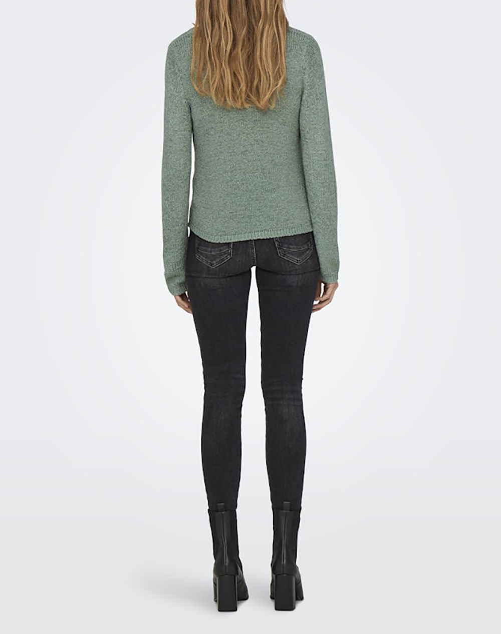 ONLY ONLY ONLGEENA L/S V-NECK KNT NOOS 15340862-Lily Pad Green - 2