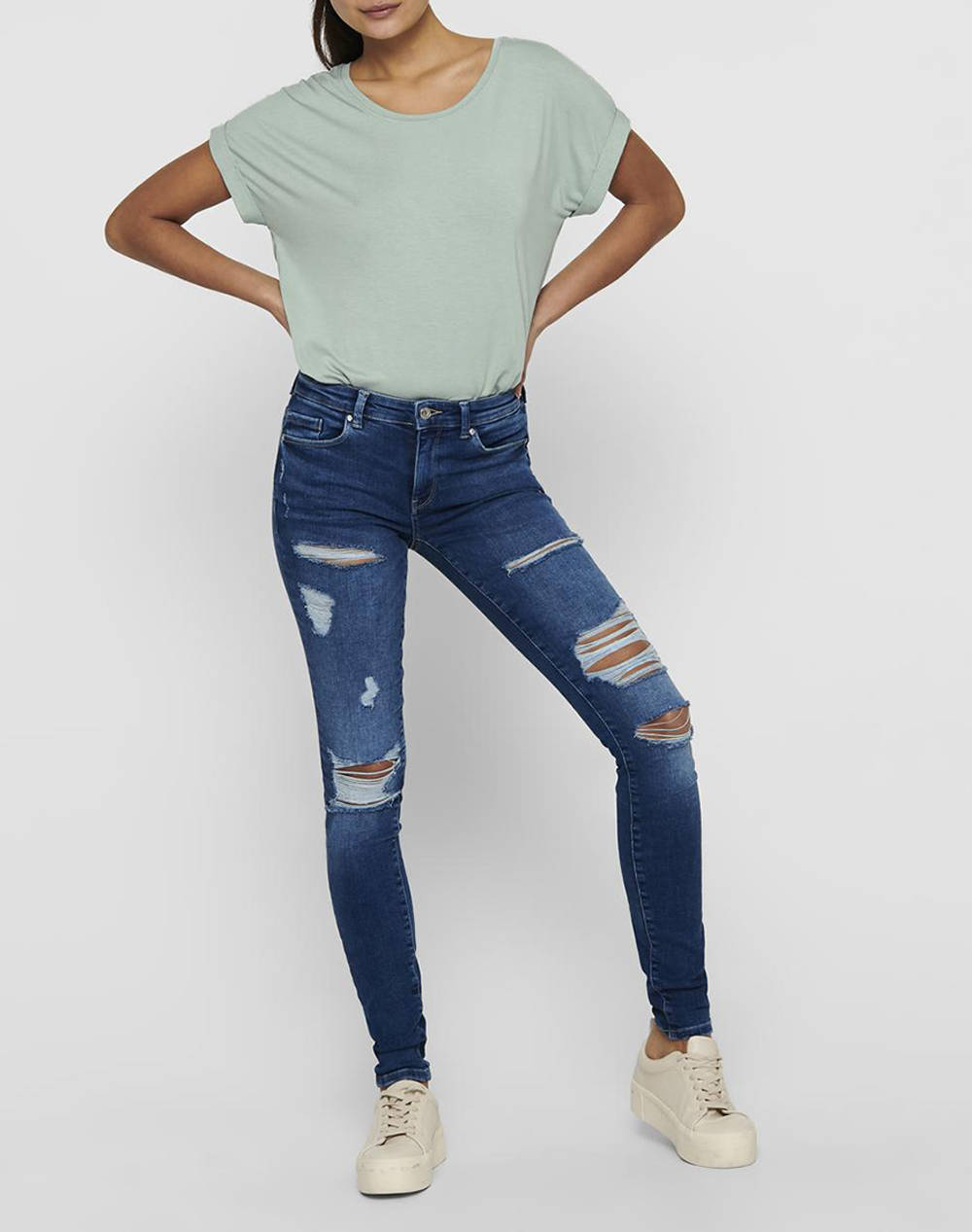 ONLY ONLMOSTER S/S O-NECK TOP NOOS JRS 15106662-Jadeite MintGreen φωτογραφία