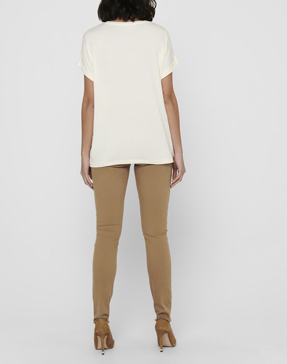 ONLY ONLY ONLMOSTER S/S O-NECK TOP NOOS JRS. 15106662-Antique White OffWhite - 2