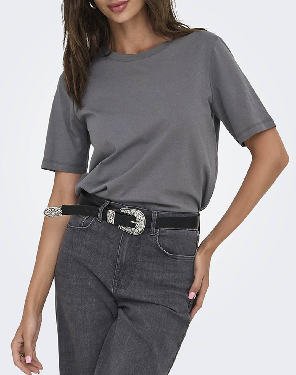 ONLY ONLY ONLONLY S/S TEE JRS NOOS 15270390-Blackened Pearl DarkSlateGrey