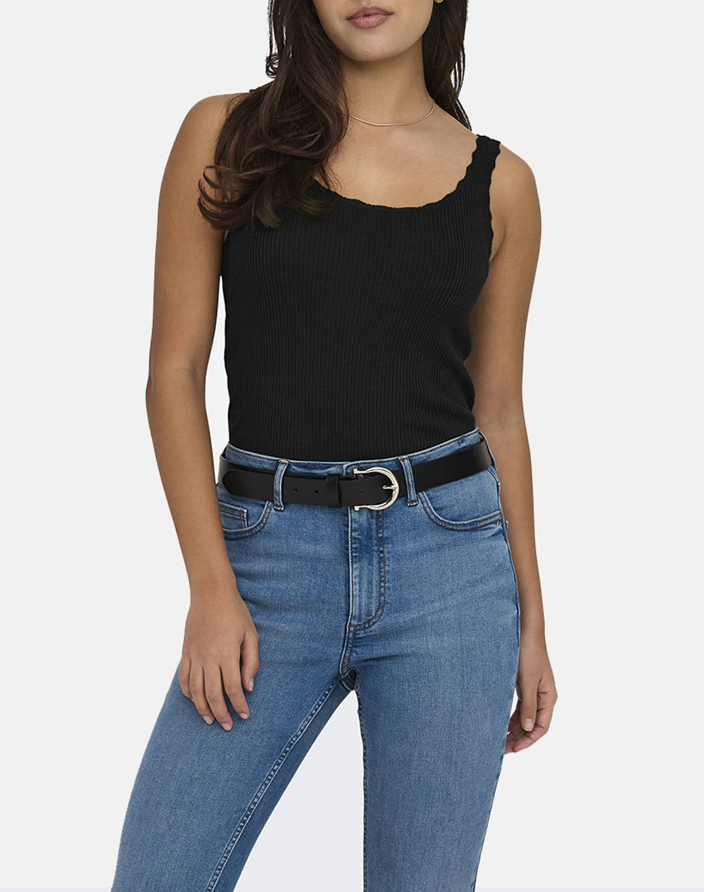 ONLY ONLGEMMA SL U-NECK KNT NOOS 15314659-BLACK Black