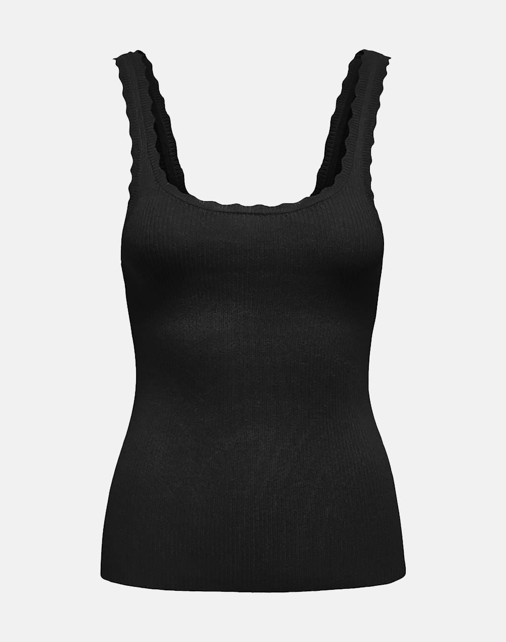 Only Onlgemma Sl U-Neck Knt Noos 15314659-Black Black Γυναικεία ρούχα μπλούζες Τοπ Κορμακια Politikos Shop Πολιτικός