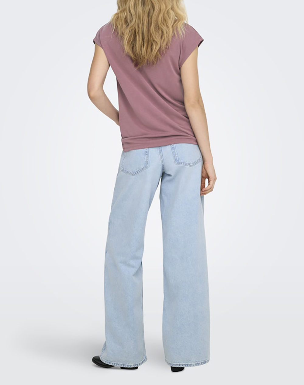 ONLY ONLY ONLFREE S/S MOD.V-NECK TOP JRS NOOS 15287041-Rose Brown LightPurple - 2