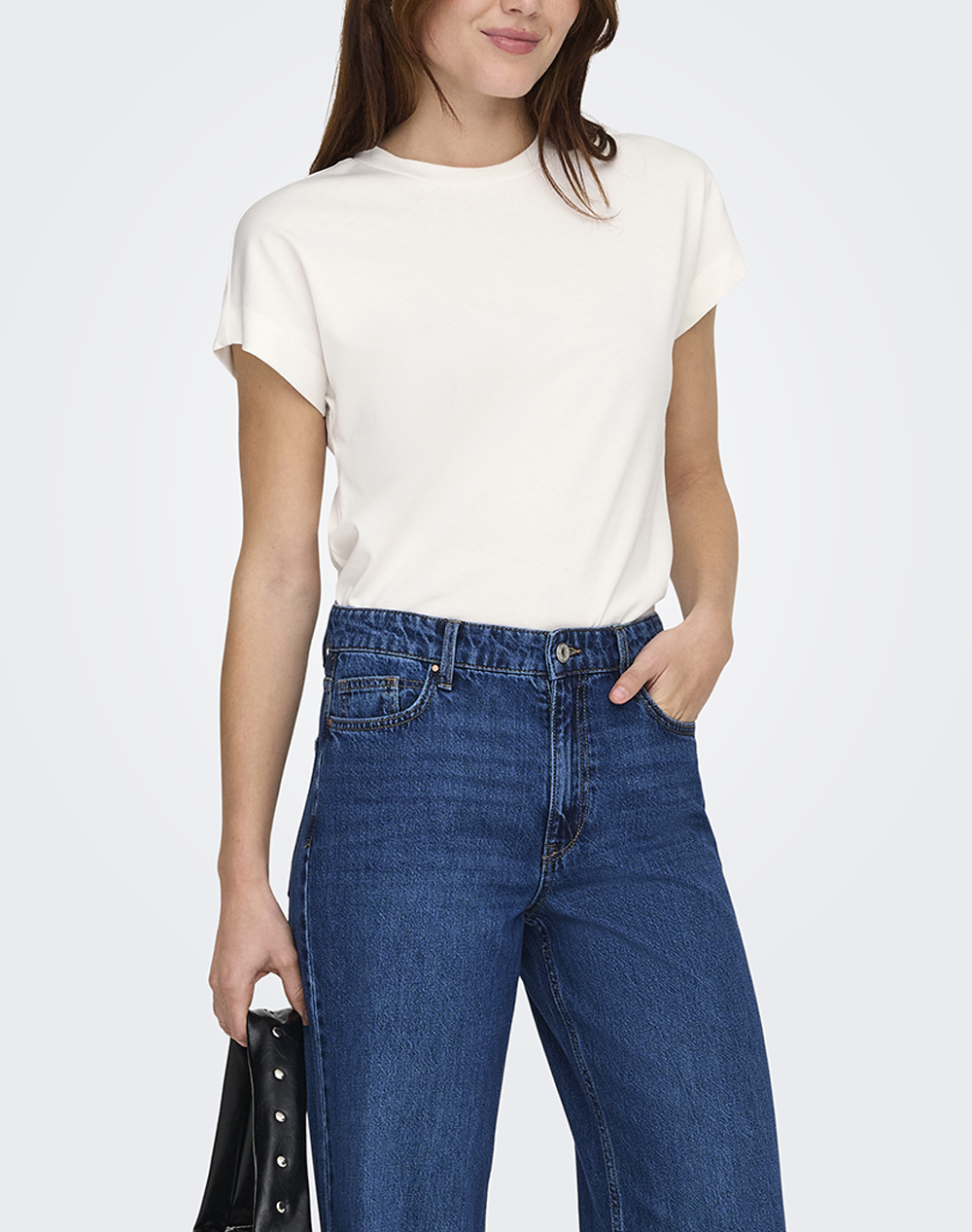 ONLY ONLERICA S/S TOP JRS NOOS 15308926-Cloud Dancer OffWhite