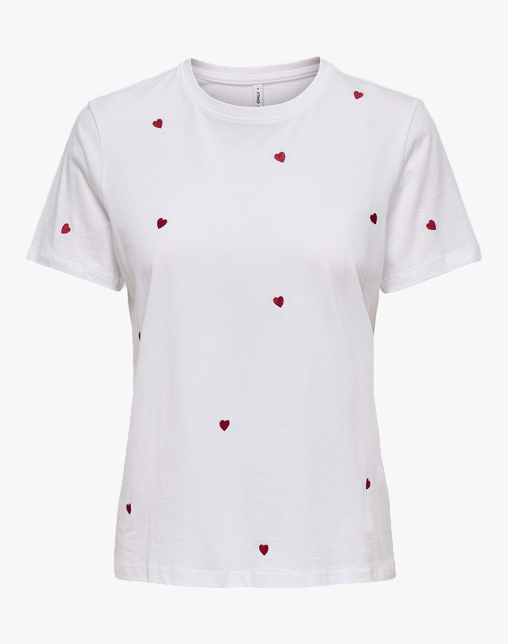 ONLY ONLKETTY S/S O-NECK TOP JRS NOOS 15288473-Bright WhiteHeart OffWhite