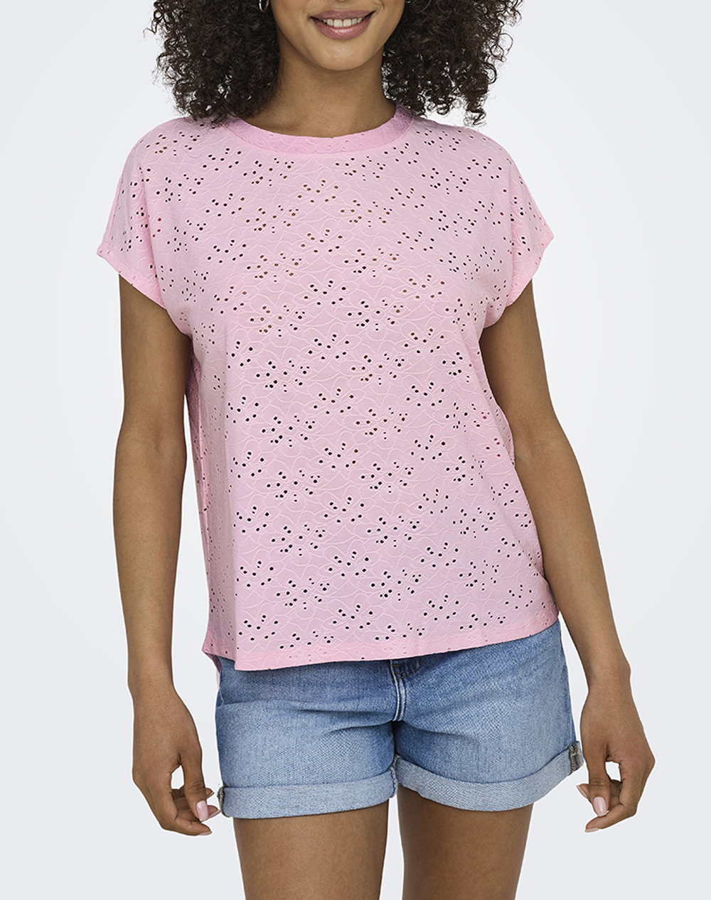 ONLY ONLSMILLA S/S TOP JRS NOOS 15231005-Roseate Spoonbill Pink