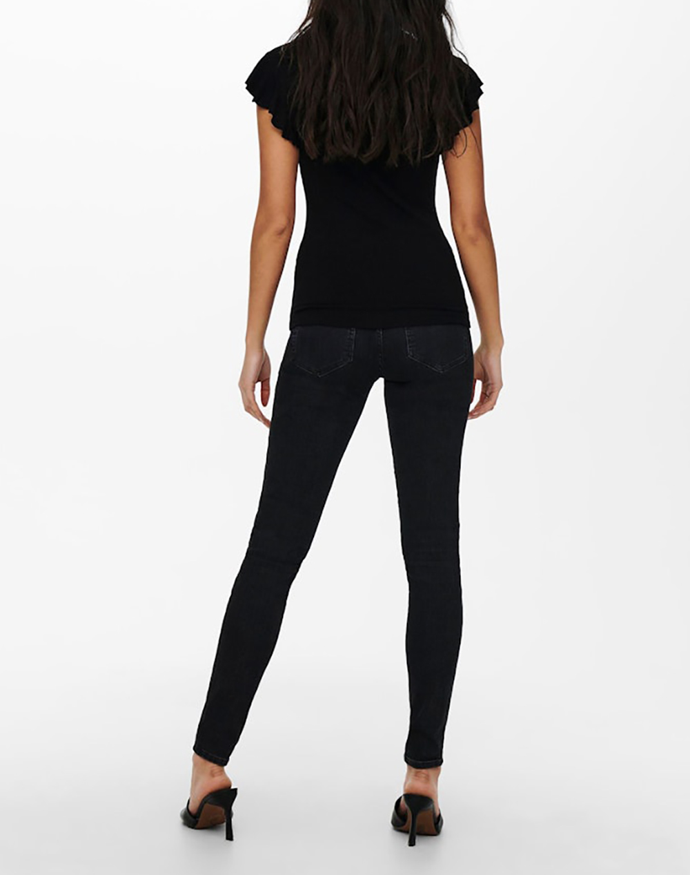 ONLY ONLY ONLBELIA CAP SLEEVE TOP JRS NOOS 15227187-BLACK Black - 2
