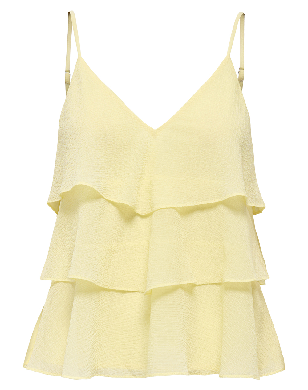 ONLY ONLLINN LIFE FLOUNCE SINGLET WVN NOOS 15351364-Double Cream LightYellow