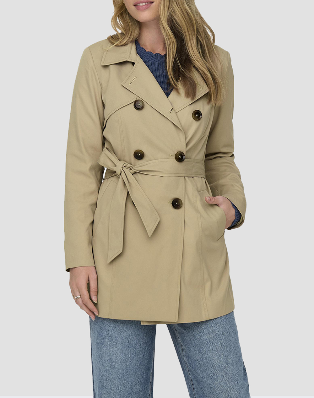 ONLY ONLVALERIE TRENCHCOAT OTW NOOS 15191821-Ginger Root SandyBrown 0410AONLY3510007_XR06301