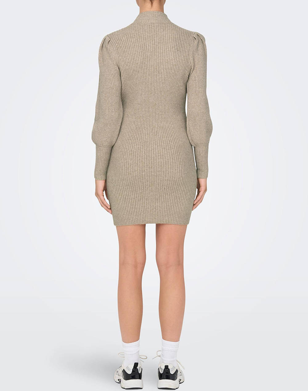 ONLY ONLY ONLKATIA DRESS KNT NOOS 15232502-Mocha MeringueW. MELANGE Ecru - 2