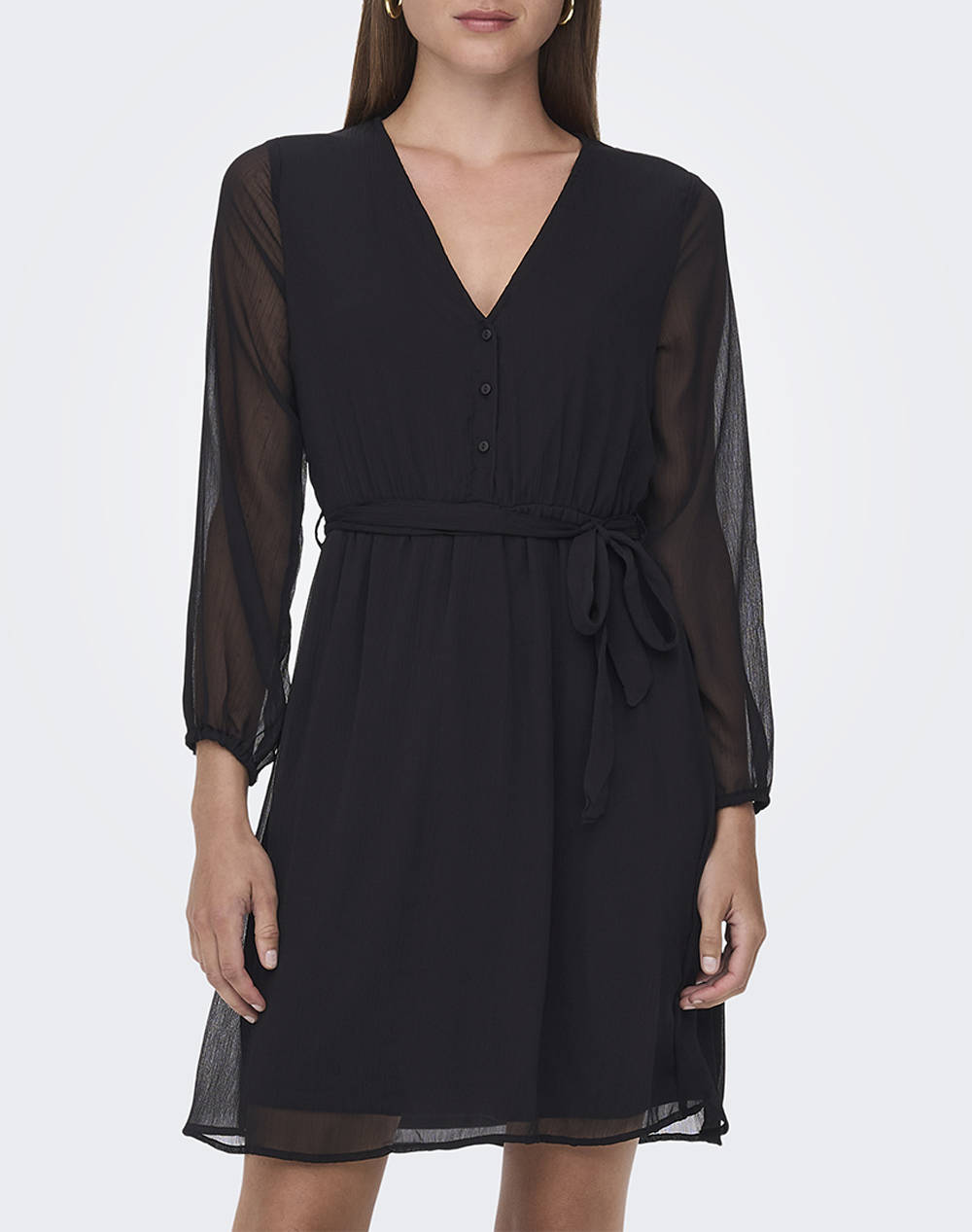 ONLY ONLCERA LIFE 3/4 SHORT DRESS WVN NOOS 15236376-BLACK Black