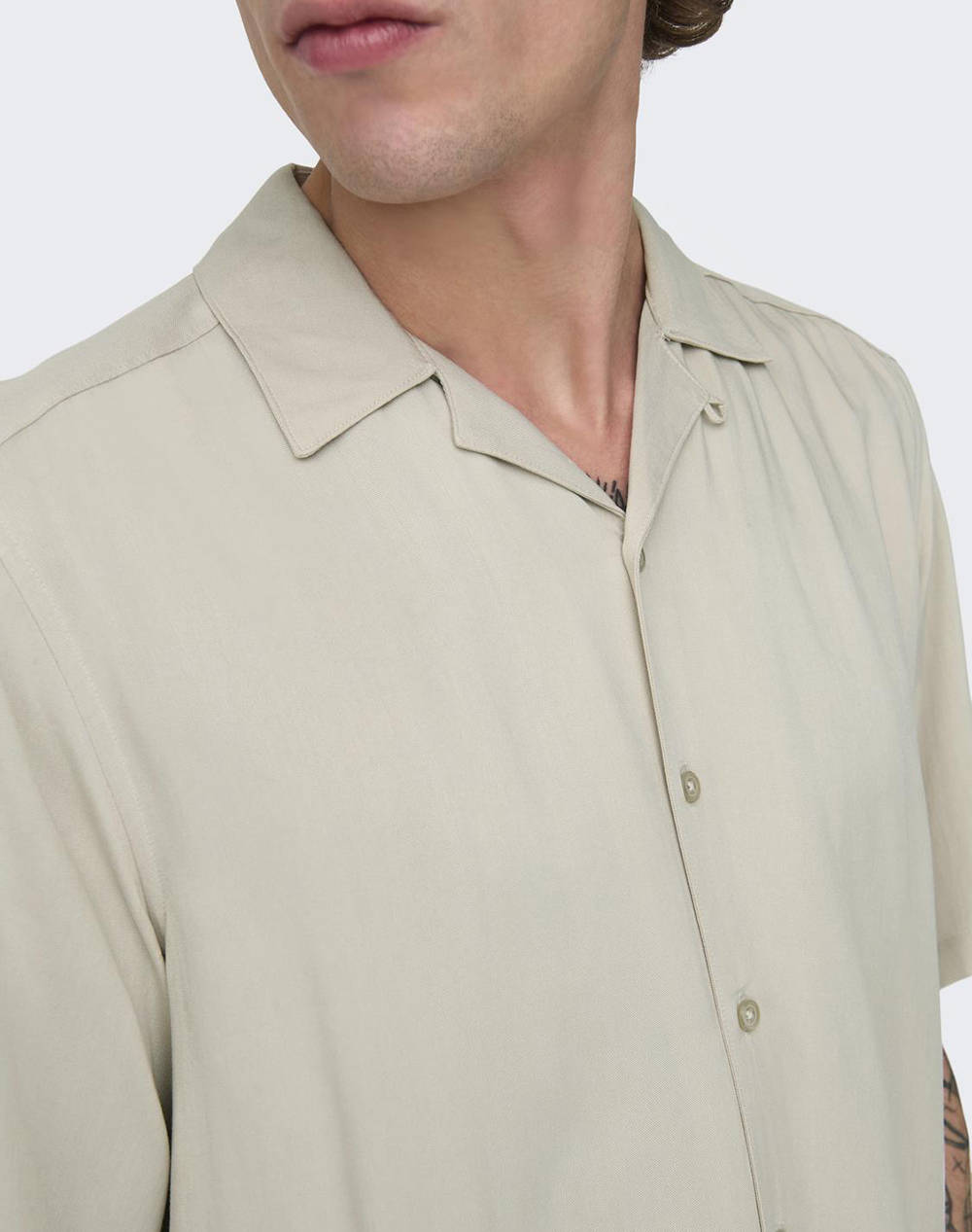 ONLY & SONS ONSDASH LIFE REG RES SS 001 SHIRT NOOS 22024164-Silver Lining Biege φωτογραφία