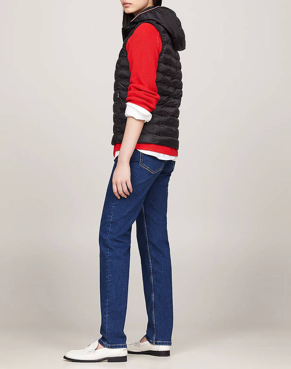 TOMMY HILFIGER LW PADDED GLOBAL STRIPE VEST WW0WW42051-BDS Black φωτογραφία