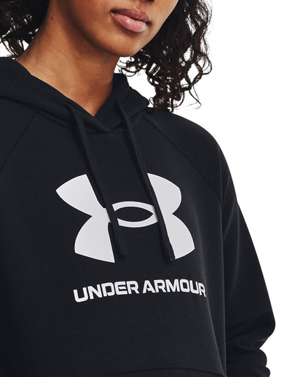 UNDER ARMOUR Women''s UA Rival Fleece Big Logo Hoodie 1379501-001 Black φωτογραφία