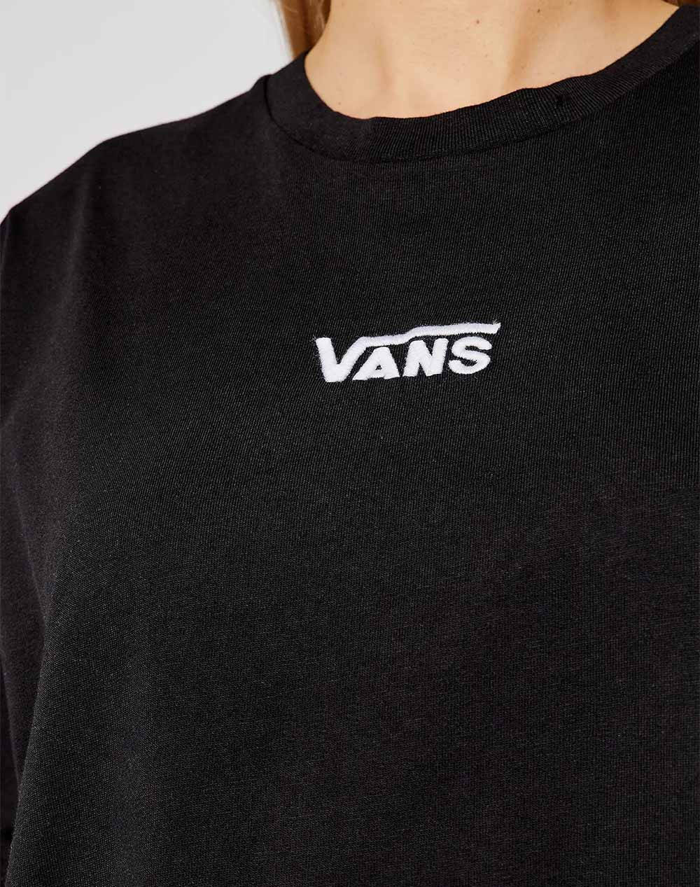 Vans Wm Center Vee Tee Dr Vn0A4Ru2Blk1-Vnblk Black Γυναικεία ρούχα φορέματα Politikos Shop Πολιτικός