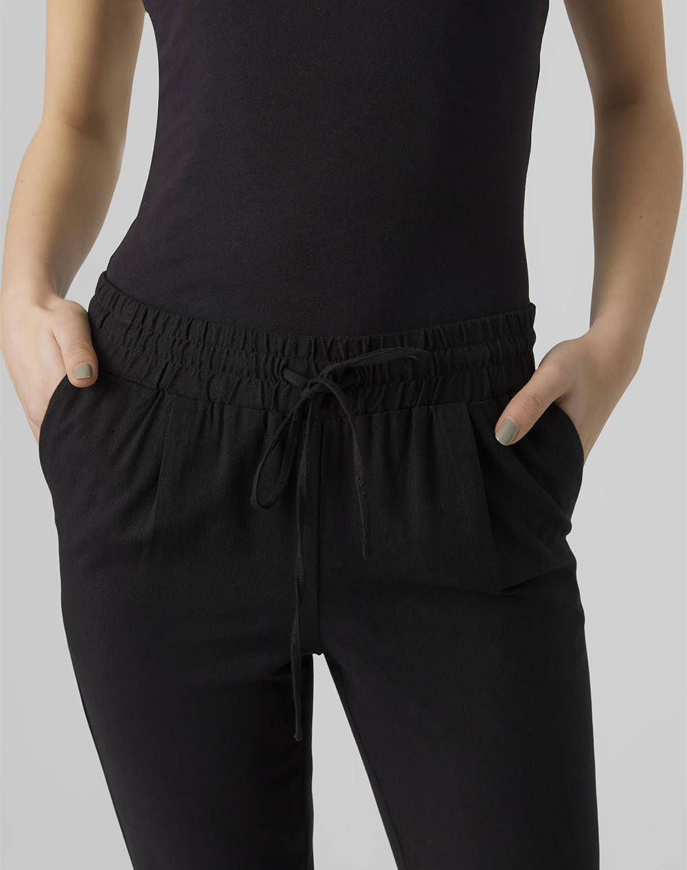Vero Moda Vmjesmilo Ankle Pants Ga Noos 10279691-Black Black Γυναικεία ρούχα παντελόνια Chinos Politikos Shop Πολιτικός