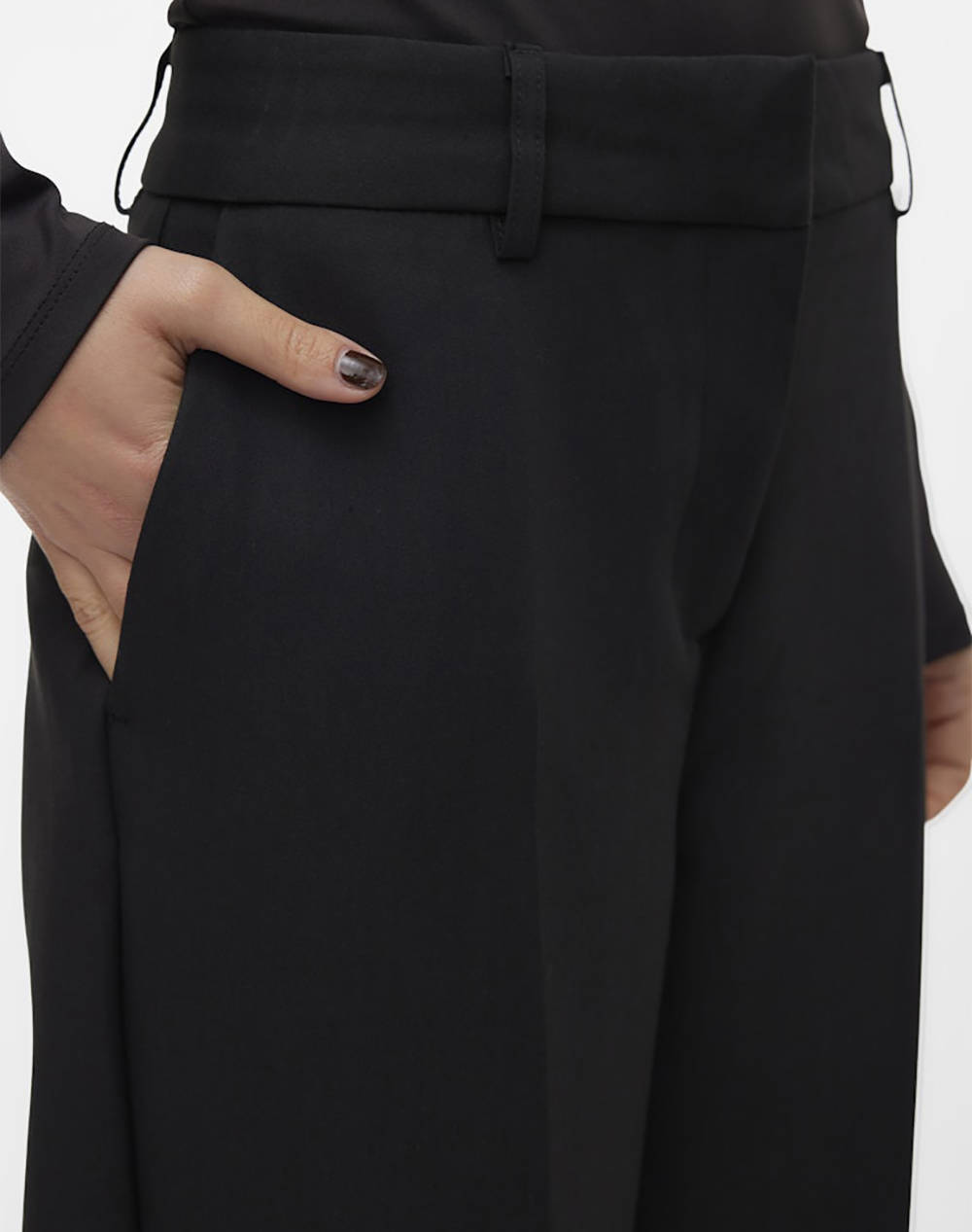 Vero Moda Vmkine Mw Straight Pant Noos 10317088-Black Black Γυναικεία ρούχα παντελόνια Chinos Politikos Shop Πολιτικός